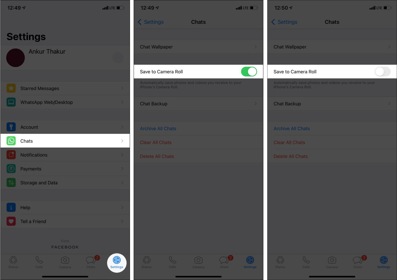 How to stop WhatsApp auto-saving all media to iPhone Photos app