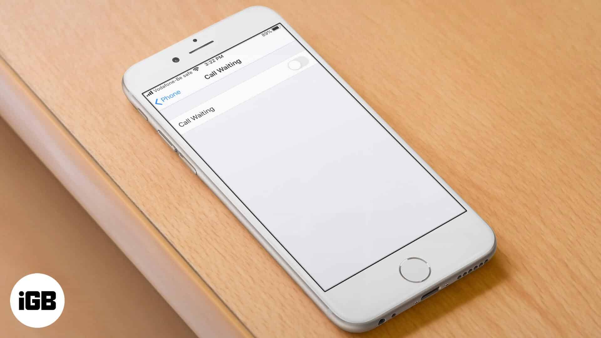 How to turn off call waiting on iphone