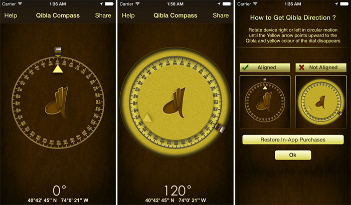 iSalam Qibla iPhone and iPad App Screenshot