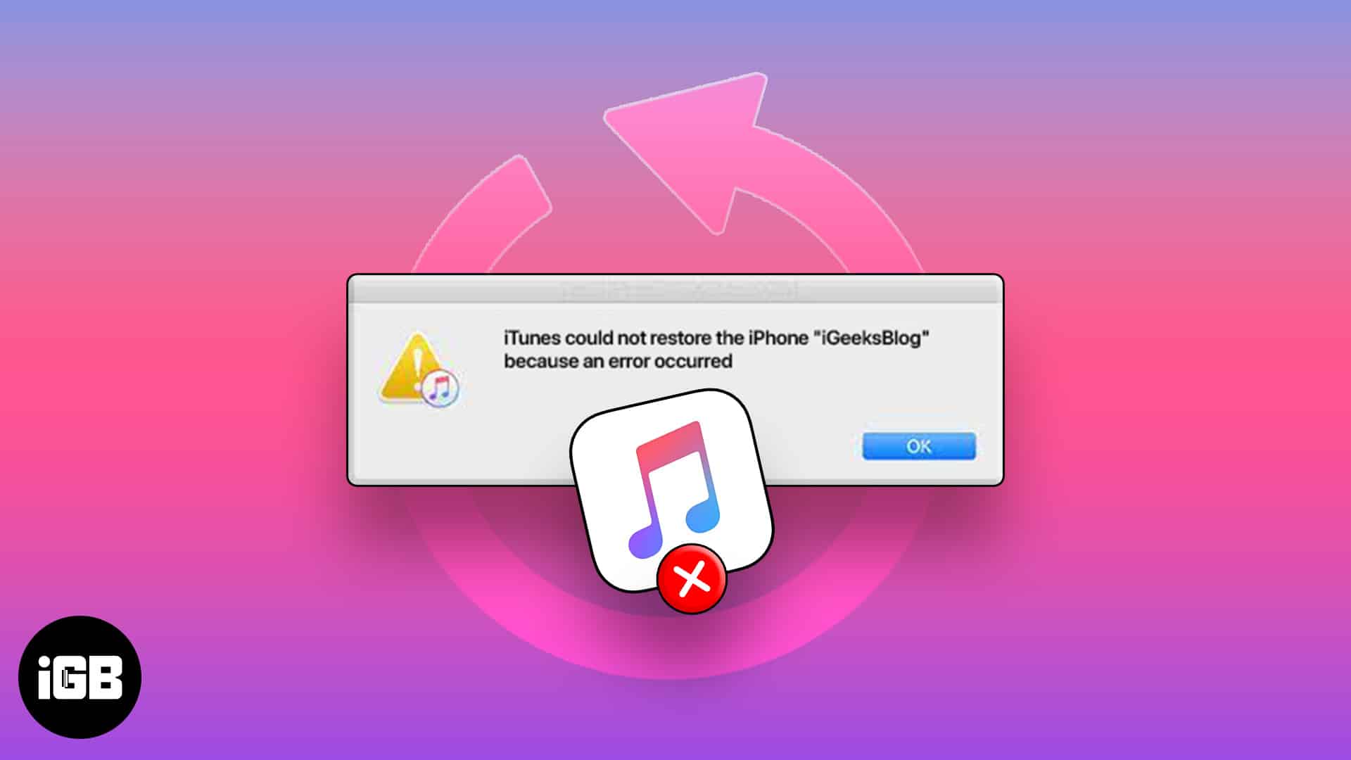 Itunes cannot restore from backup of iphone