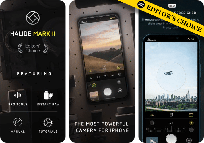 Mark II iPhone camera app screenshot