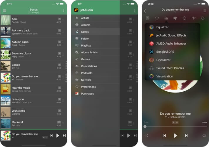 jetaudio - mp3 music player iphone and ipad app screenshot