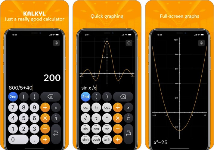 Kalkyl iPhone and iPad Calculator App Screenshot