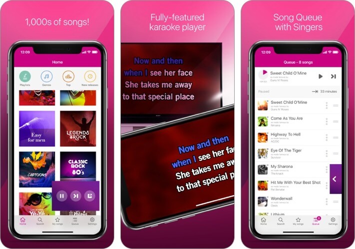 karafun iphone and ipad karaoke app screenshot
