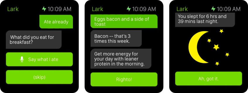lark health apple watch app screenshot