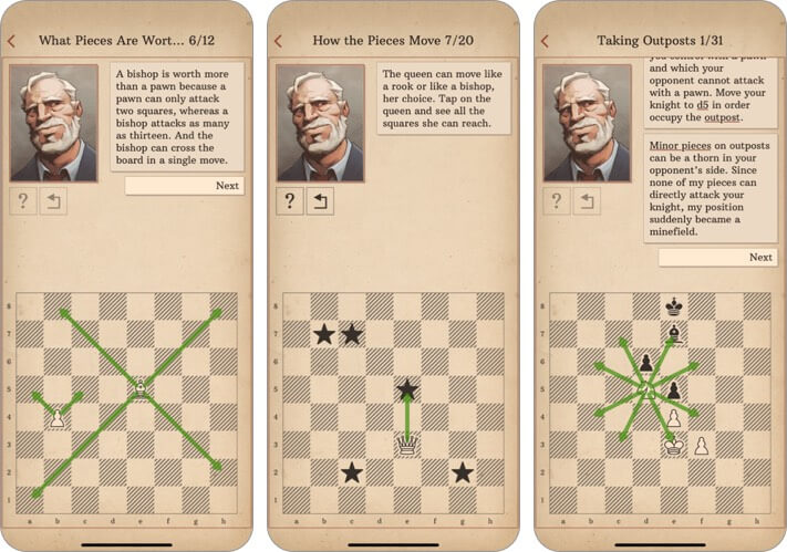 learn chess with dr wolf iphone and ipad game screenshot