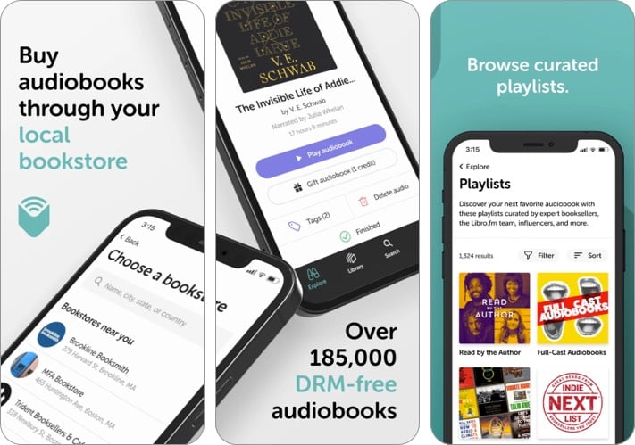 Libro fm audiobook iphone ipad app screenshot