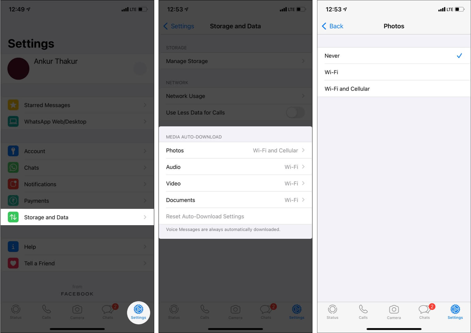 How to stop WhatsApp from saving photos to iPhone Camera Roll - 52