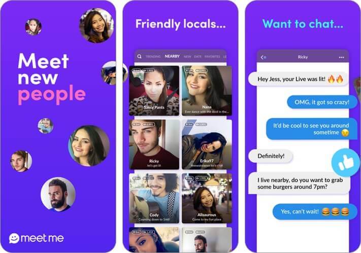 meetme iphone dating app screenshot