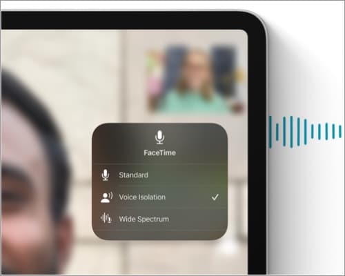 Mic modes on iPad is great for video conferencing 