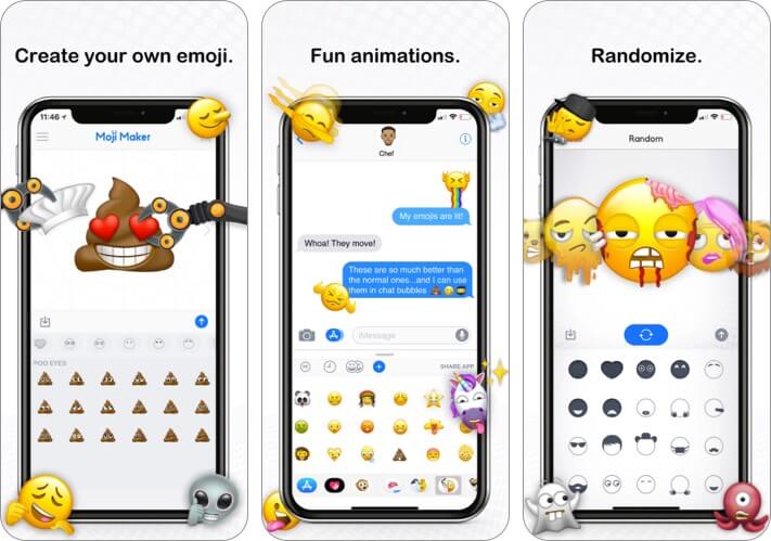Moji Maker iPhone and iPad Emoji App Screenshot