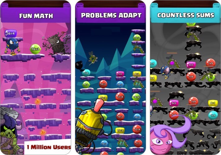 monster math for kids iphone and ipad app screenshot