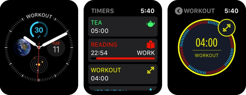 multitimer apple watch alarm app screenshot