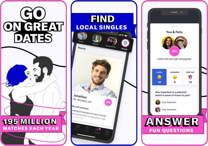 okcupid: online dating iphone app screenshot
