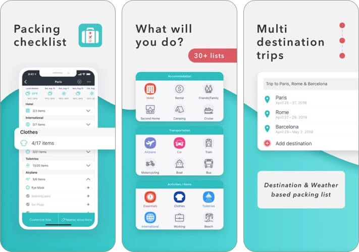 packr iphone and ipad trip planner app screenshot