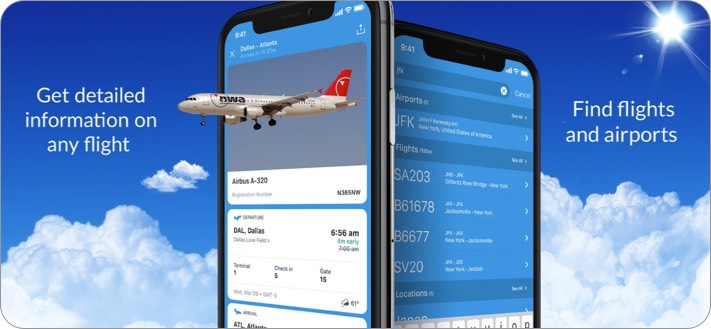 Planes Live Flight Tracking iPhone and iPad App Screenshot