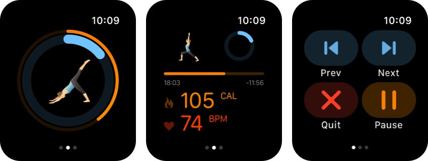 pocket yoga apple watch health app screenshot