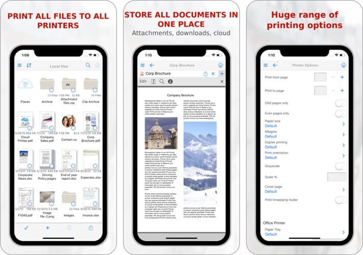 print n share iphone and ipad printing app screenshot
