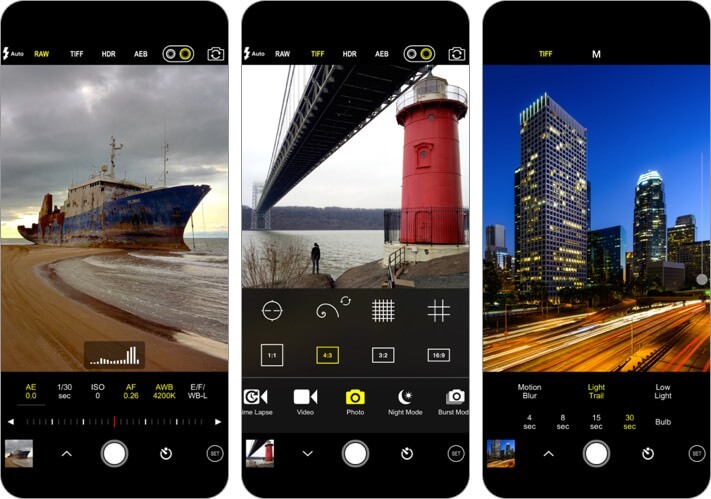 procam 7 iphone self timer camera app screenshot