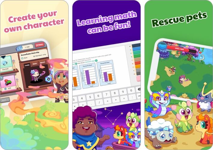 prodigy kids math game iphone and ipad app screenshot