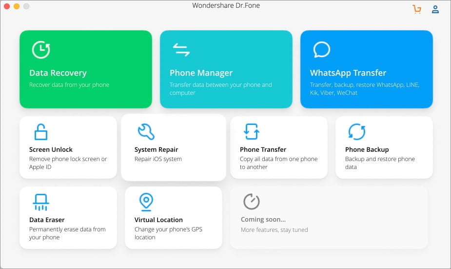 resolve iOS system issues with Dr. Fone System Repair