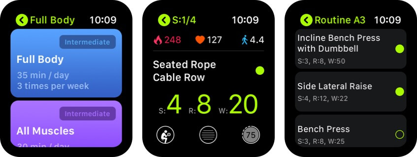 smartgym apple watch health app screenshot