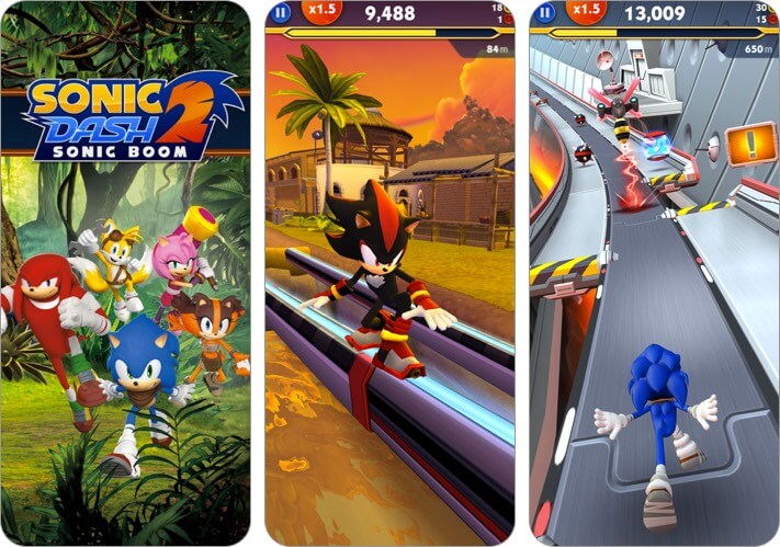 Sonic dash 2 iphone and ipad action game screenshot
