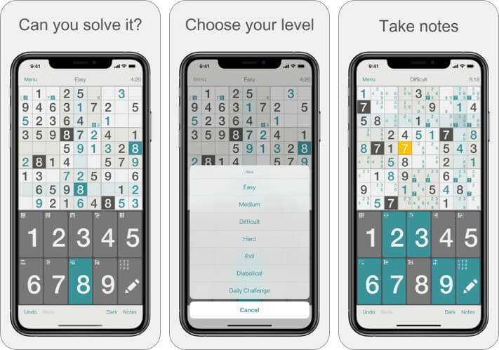 Sudoku by Mind The Frog iPhone and iPad Game Screenshot
