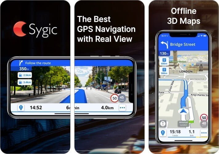 sygic iphone and iphone offline map app screenshot