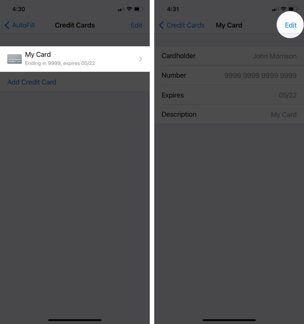 Add Credit Cards to Safari AutoFill on iPhone, iPad, and Mac iGeeksBlog