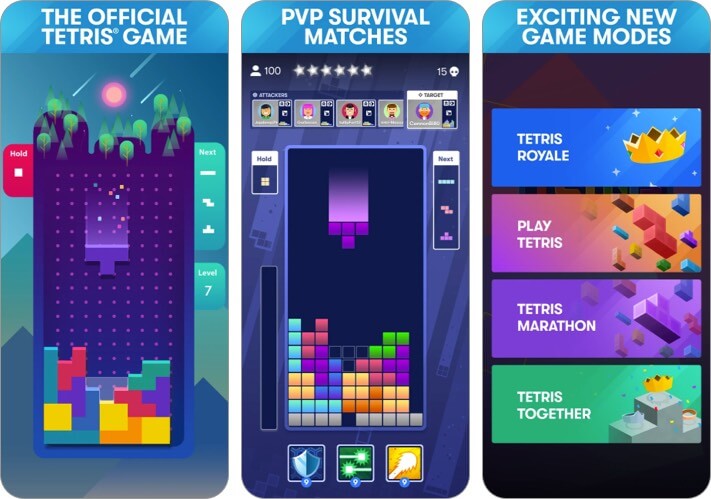 tetris iphone and ipad game screenshot
