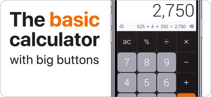 The Calculator iPhone and iPad App Screenshot