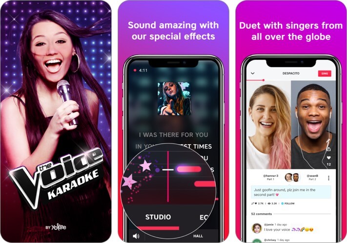 the voice karaoke iphone and ipad app screenshot