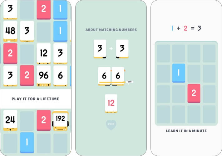 Threes iPhone Game Screenshot