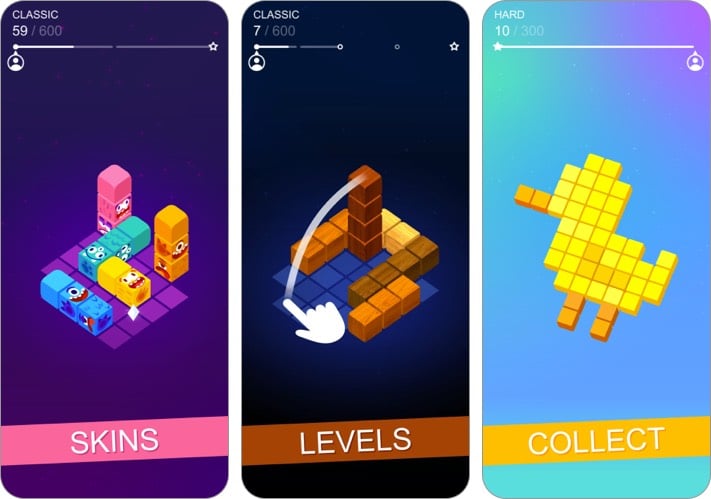 Towers relaxing puzzle iphone and ipad game screenshot