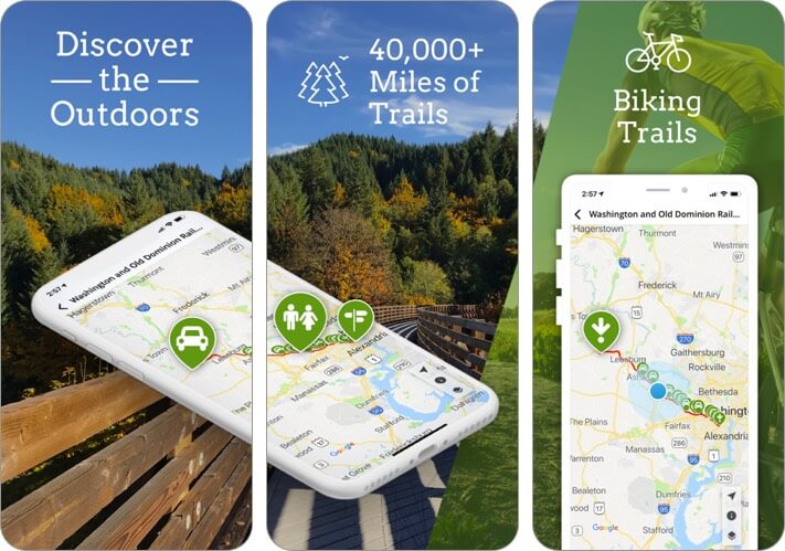 traillink iphone and ipad offline map app screenshot