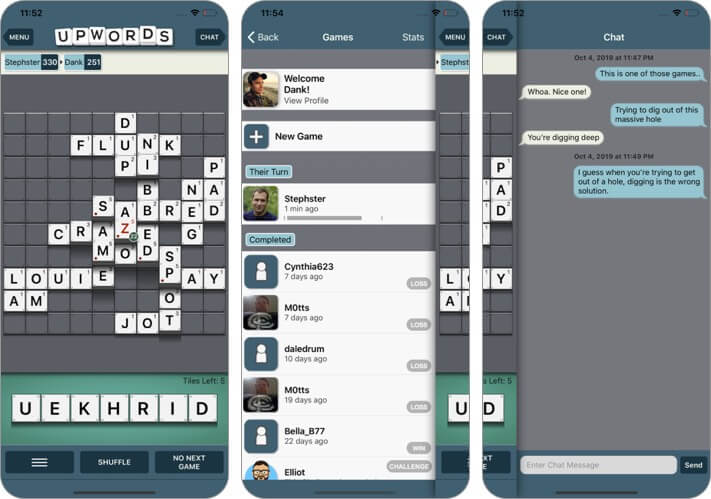 upwords iphone and ipad scrabble app screenshot