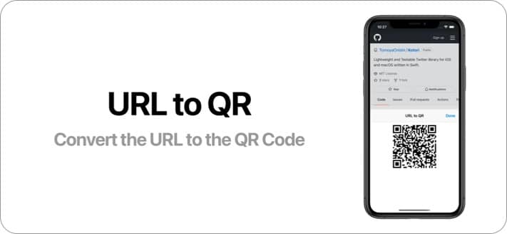 URL to QR iOS and iPadOS Safari extension