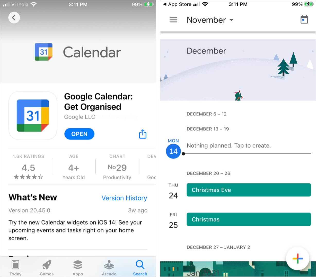 Use Official Google Calendar iOS App