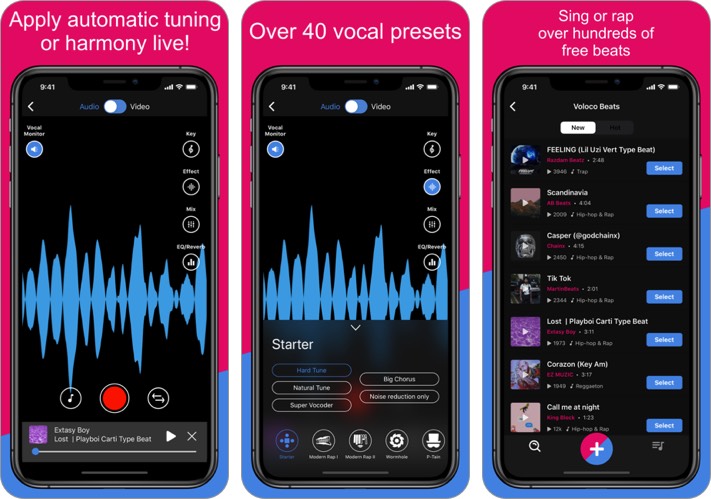 voloco iphone and ipad karaoke app screenshot