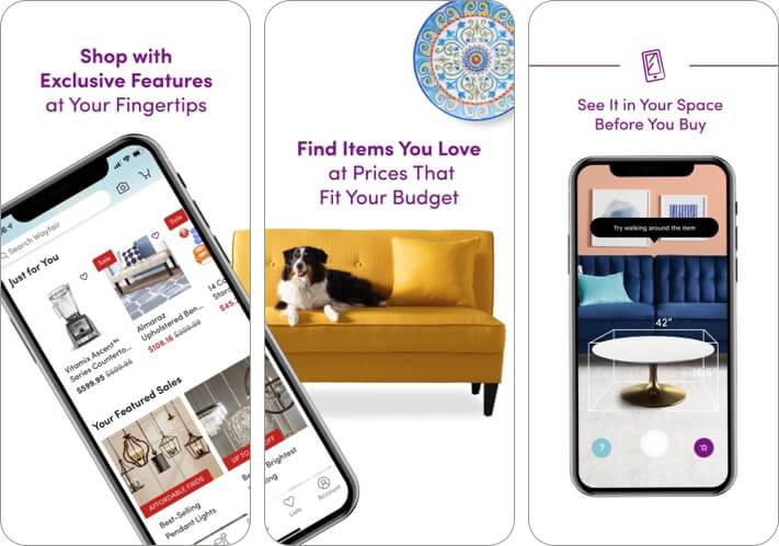 Wayfair Shop All Things Home iPhone and iPad Interior Design App Screenshot