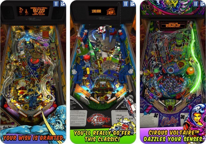 williams pinball iphone and ipad game screenshot