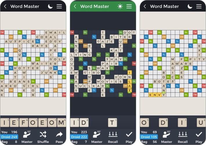 word master pro iphone and ipad scrabble app screenshot