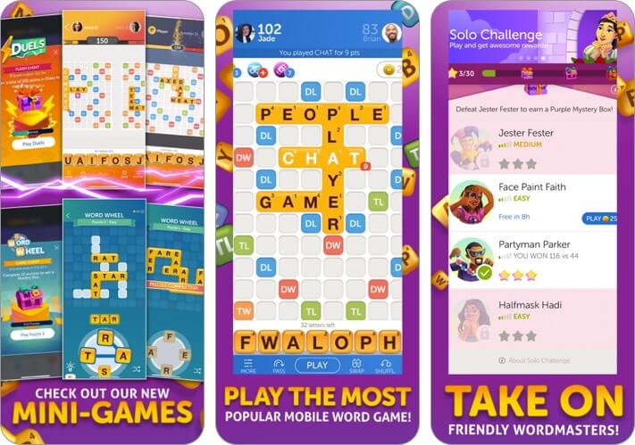 words with friends 2 iphone and ipad multiplayer game screenshot