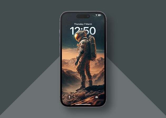 Astronaut depth effect wallpaper for iPhone