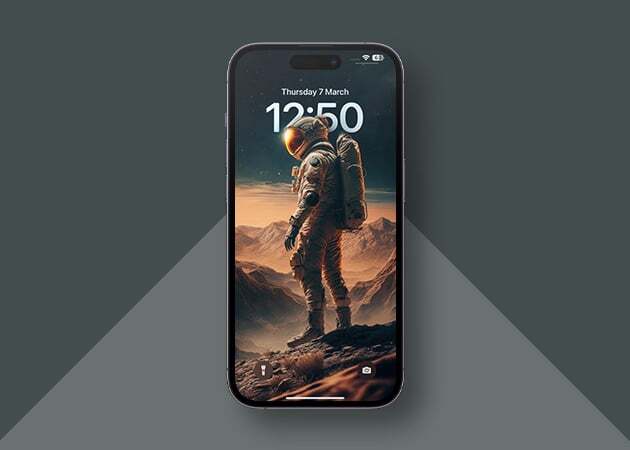 Astronaut depth effect wallpaper for iPhone