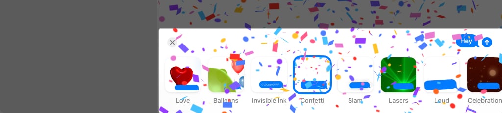how to send messages with effects on mac