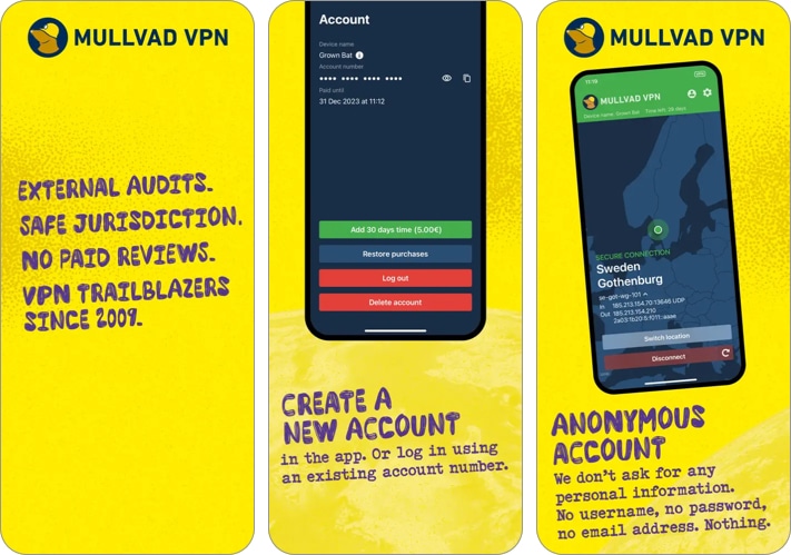 Mullvad VPN for iPhone
