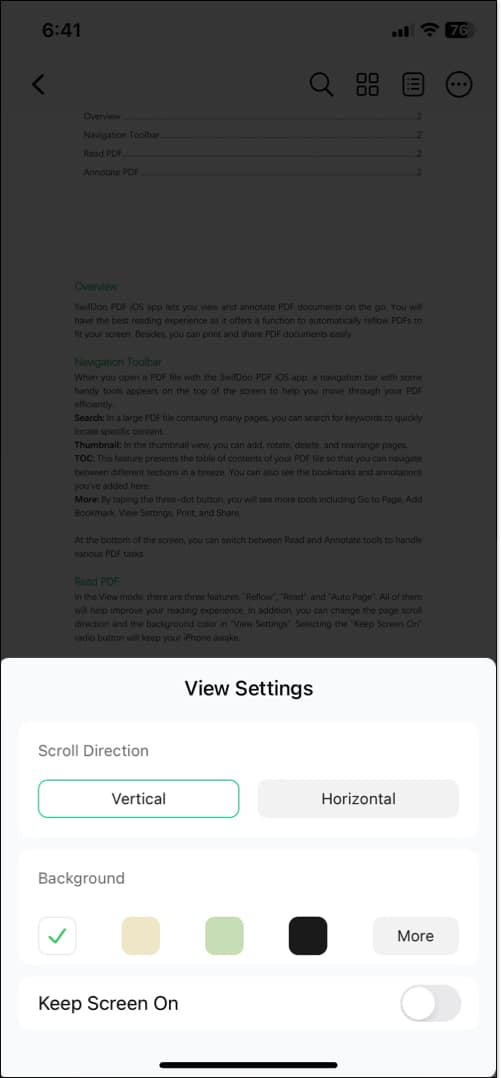 SwifDoo for iPhone and iPad Edit and read PDFs with ease PDF view features of SwiftDoo iOS app