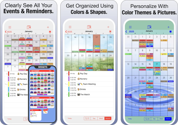 Pocketlife calendar app for iPhone